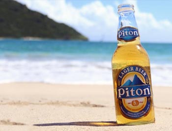 pitons beer st lucia